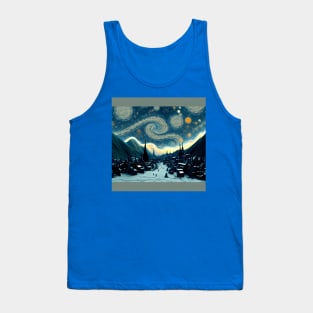 Starry Night Over Hogsmeade Village Tank Top